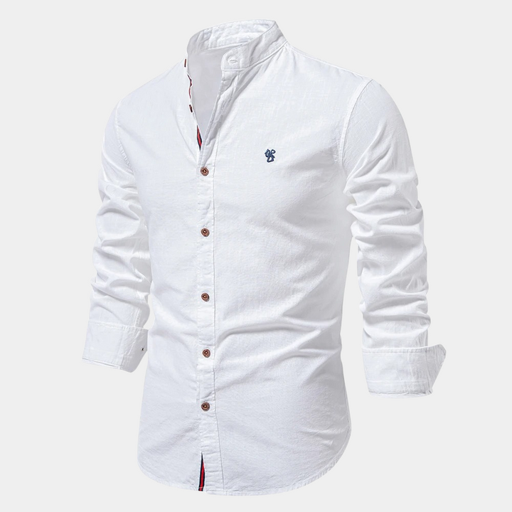 Breathable men's shirt for summer - Noah-White-S-Nora Luxe