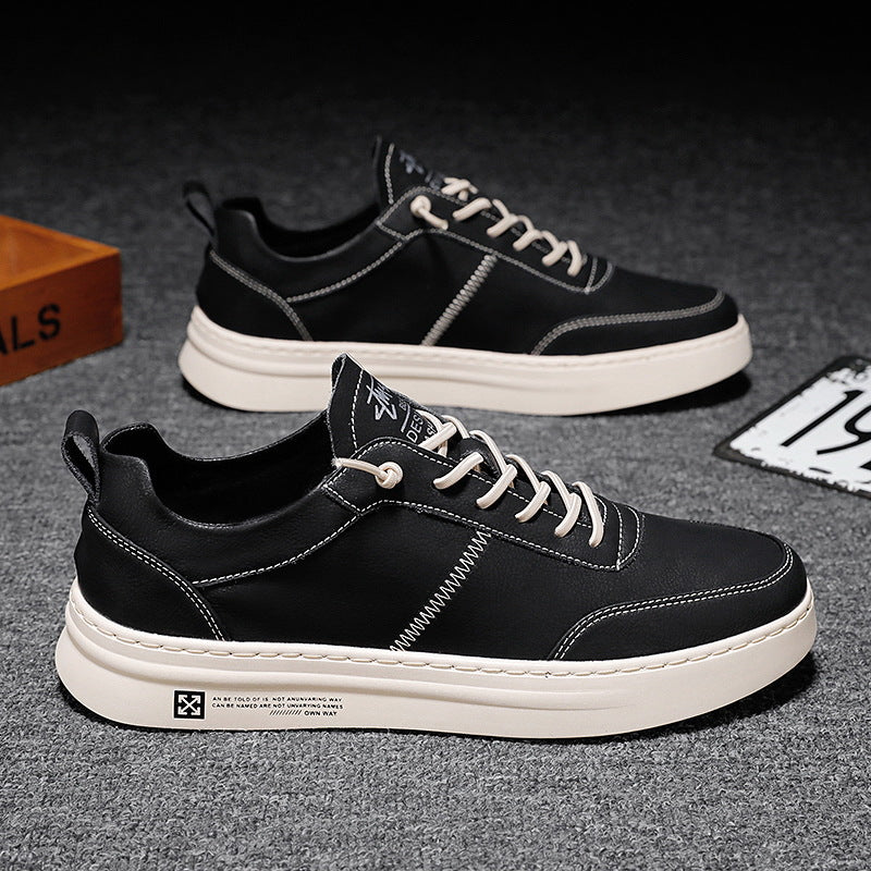 Breathable Men's Sneakers - Timo-Black-5.5-Nora Luxe