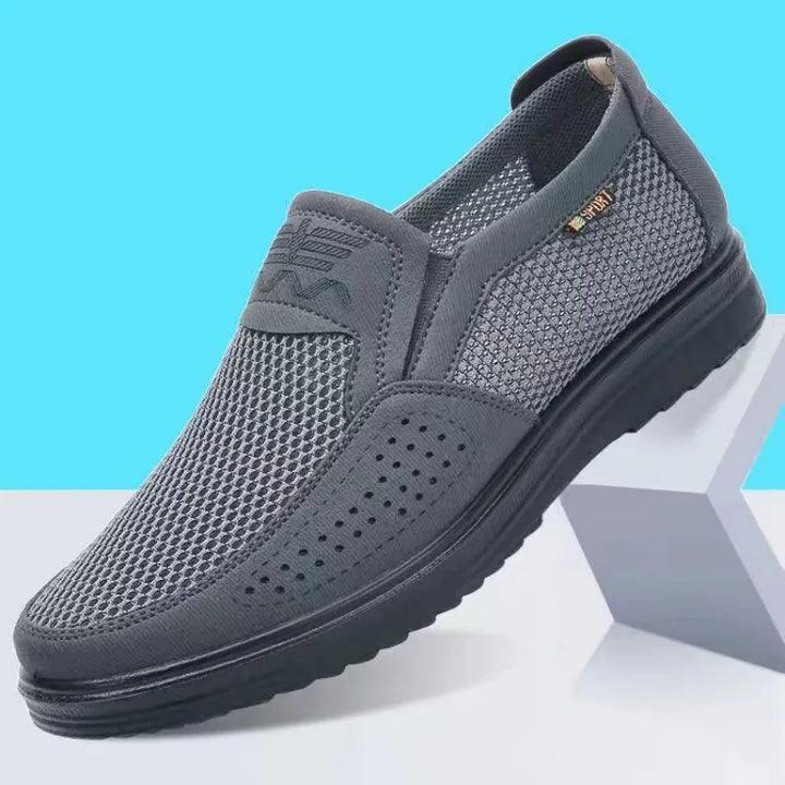 Breathable Men's Summer Shoes with Lightweight Comfort and Style – Jaron-Gray-5.5-Nora Luxe