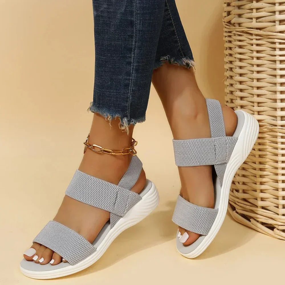 Breathable Mesh Orthopedic Sandals | Easy Slip-on Design-4-Blue-Nora Luxe