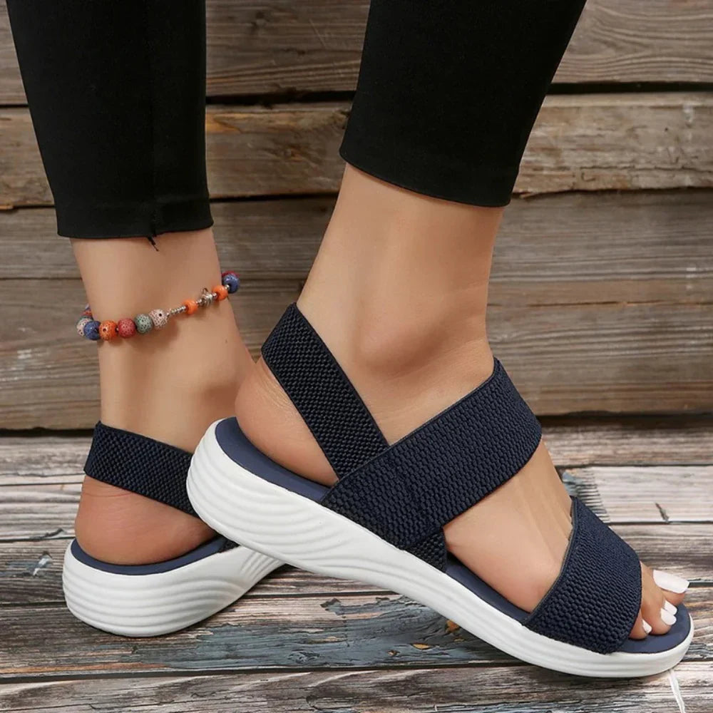 Breathable Mesh Orthopedic Sandals | Easy Slip-on Design-4-Blue-Nora Luxe