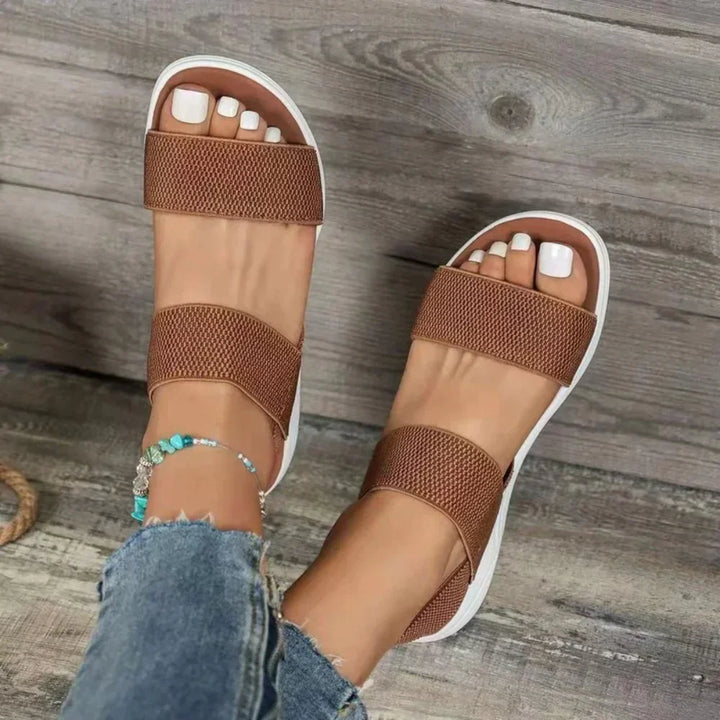 Breathable Mesh Orthopedic Sandals | Easy Slip-on Design-4-Brown-Nora Luxe