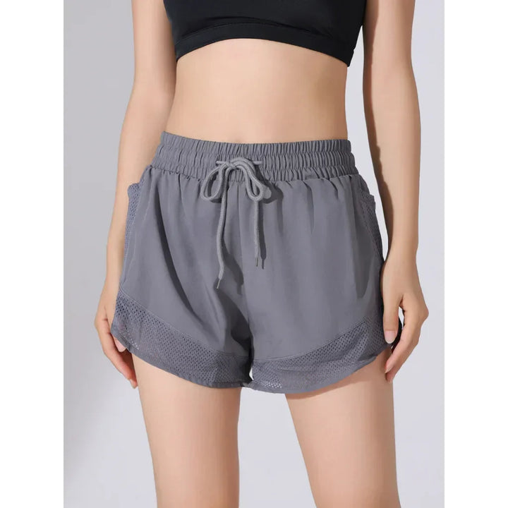 Breathable & Quick-drying High-Waist Fitness Shorts for Women – Mira-Gray-S-Nora Luxe