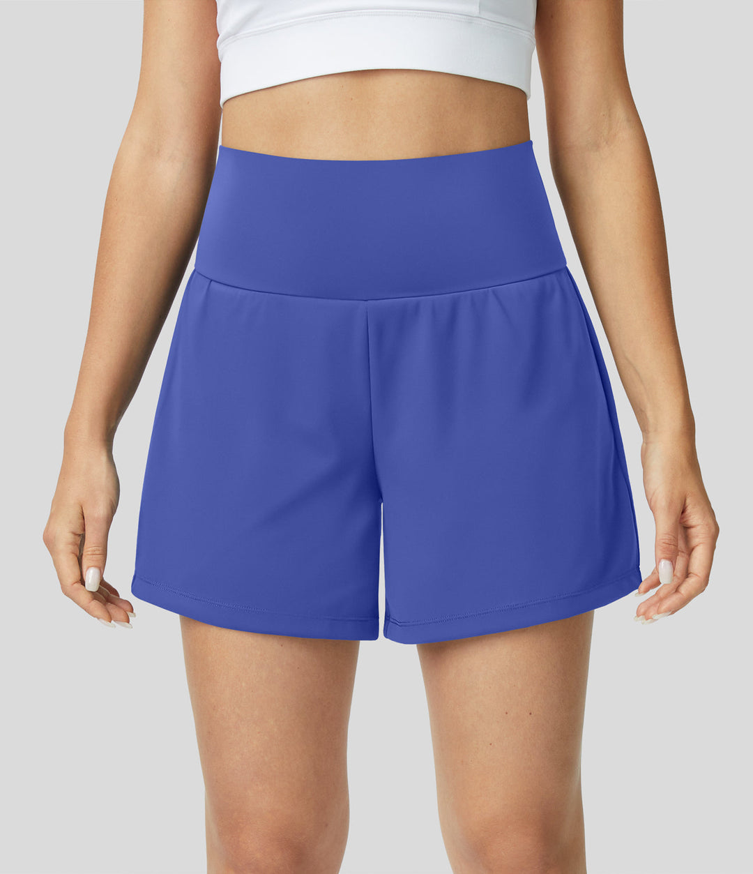 Breathable & Quick-drying High-Waist Fitness Shorts for Women – Mirabella-Purple-S-Nora Luxe