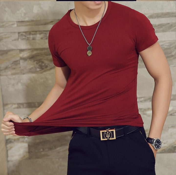 Breathable Round Neck Sports Shirt for Men – Lightweight & Quick-Drying – Kian-Army green-M-Nora Luxe