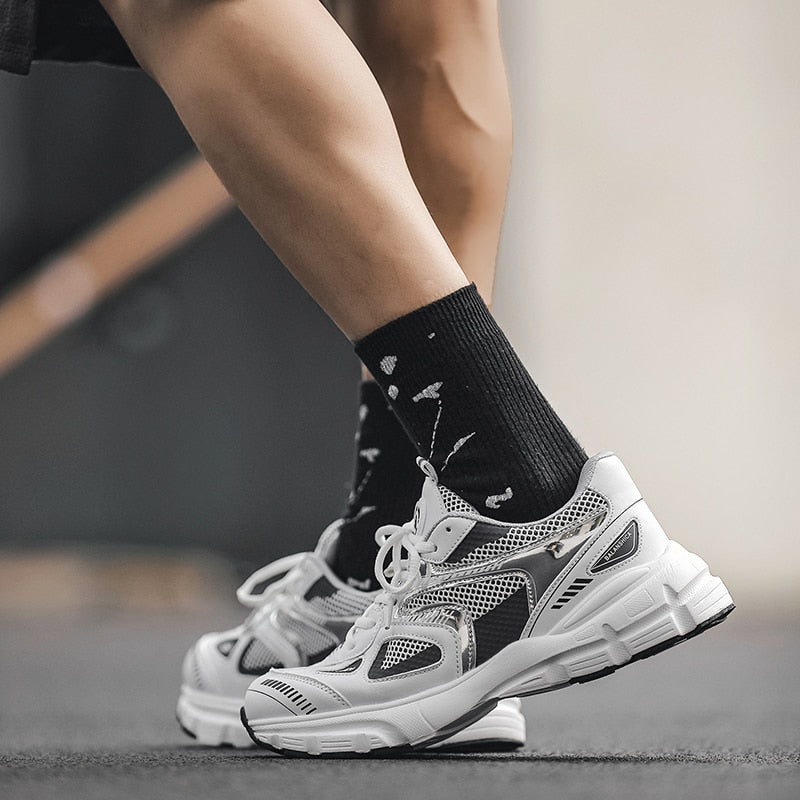 Breathable Sneakers for Sports and Active Lifestyle - Aiden-White gray-3.5-Nora Luxe