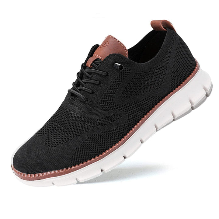 Breathable & Ultra-Comfortable Men's Sneakers in Minimalist Design – Elias-Black-5.5-Nora Luxe