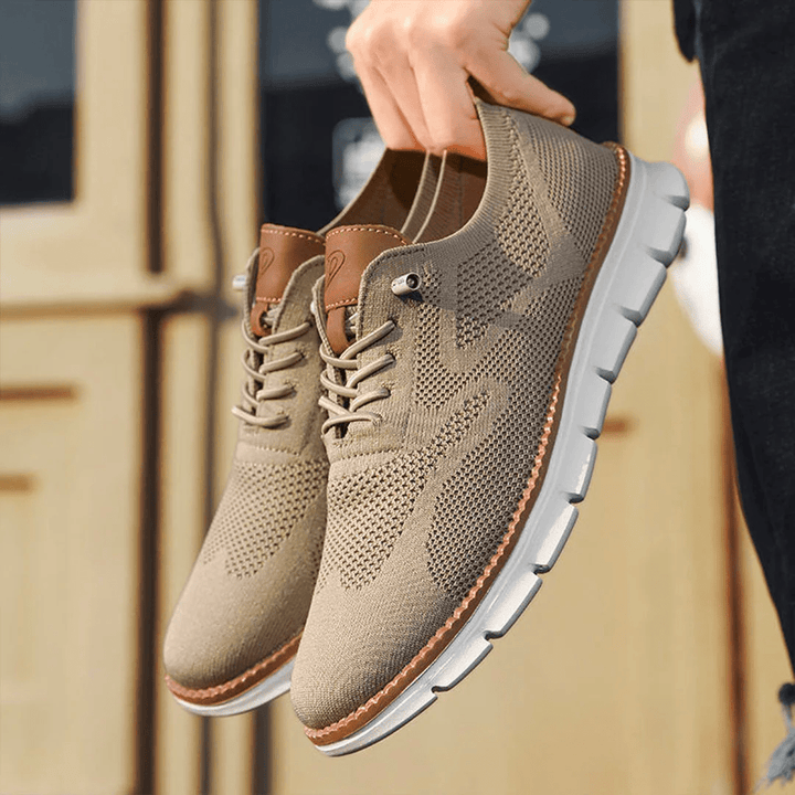 Breathable & Ultra-Comfortable Men's Sneakers in Minimalist Design – Elias-Green-5.5-Nora Luxe