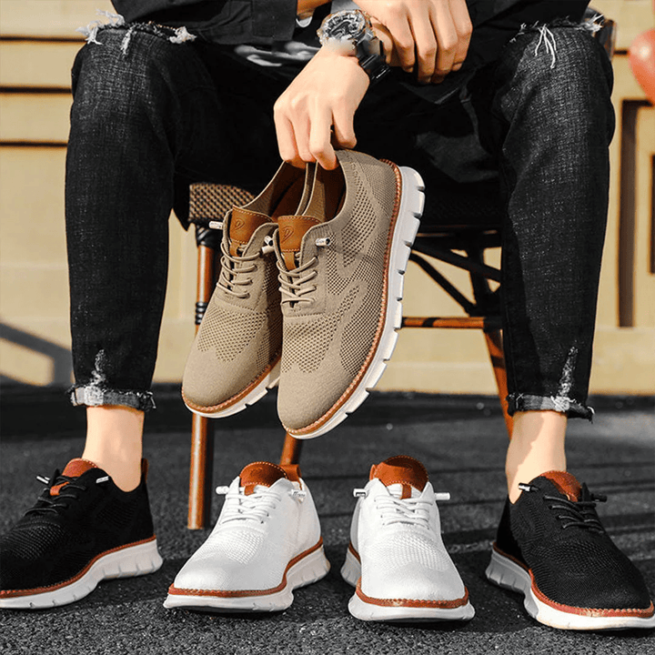 Breathable & Ultra-Comfortable Men's Sneakers in Minimalist Design – Elias-Green-5.5-Nora Luxe