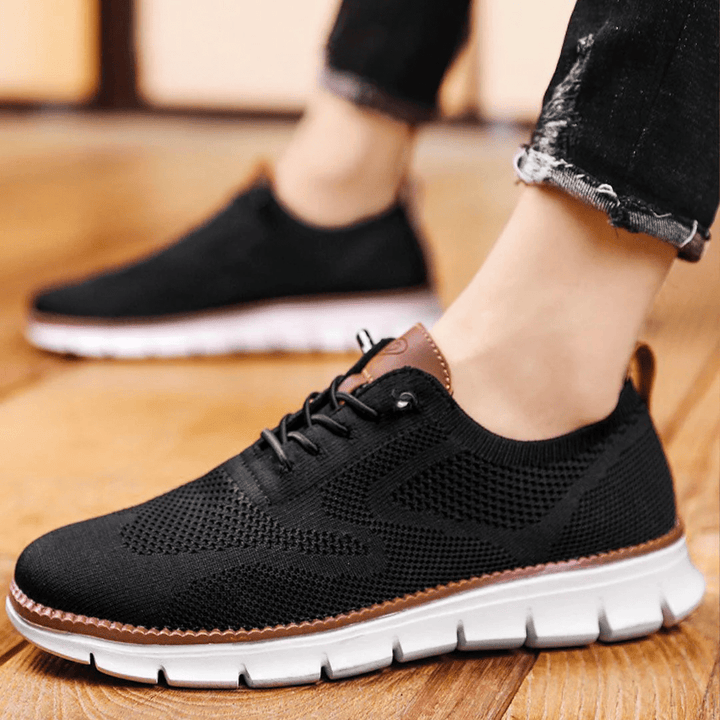 Breathable & Ultra-Comfortable Men's Sneakers in Minimalist Design – Elias-Green-5.5-Nora Luxe