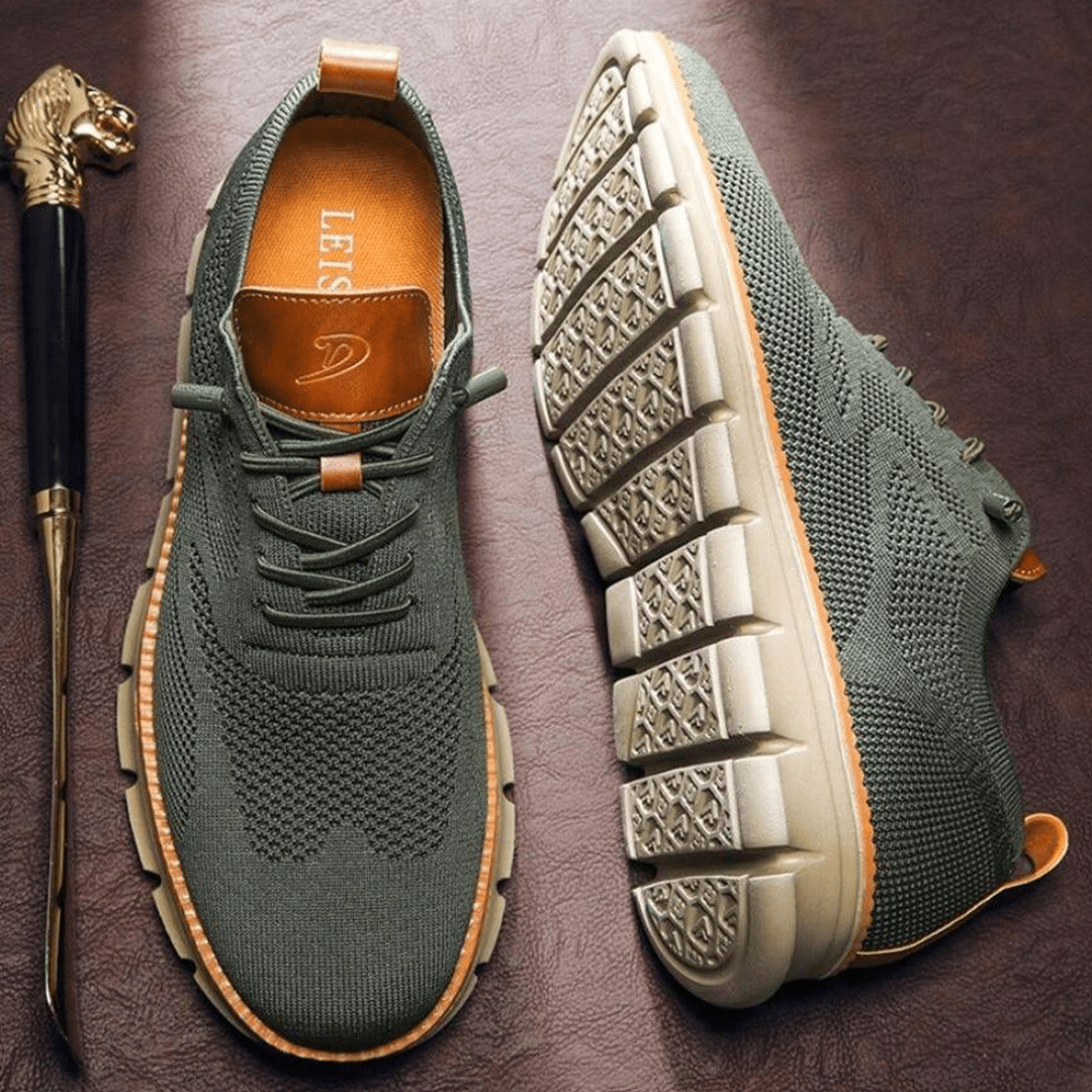 Breathable & Ultra-Comfortable Men's Sneakers in Minimalist Design – Elias-Green-5.5-Nora Luxe