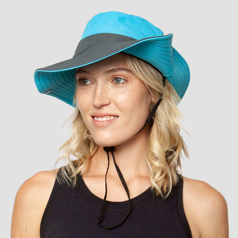 Breathable UV Protection Women's Sun Hat Foldable with Ponytail Opening – Liane (Buy 1, Get 1 FREE)-Blue-Nora Luxe
