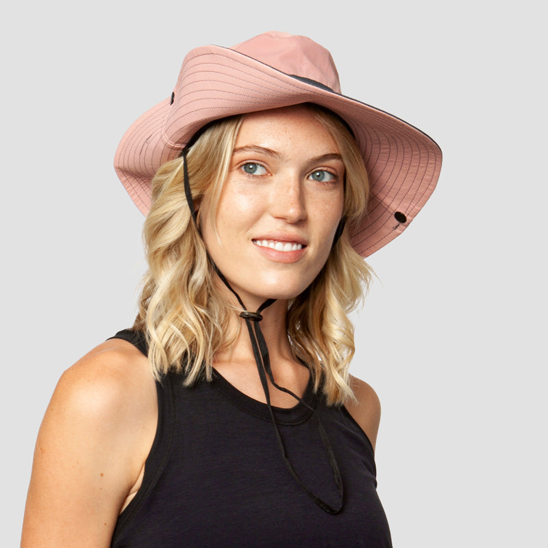 Breathable UV Protection Women's Sun Hat Foldable with Ponytail Opening – Liane (Buy 1, Get 1 FREE)-Pink-Nora Luxe