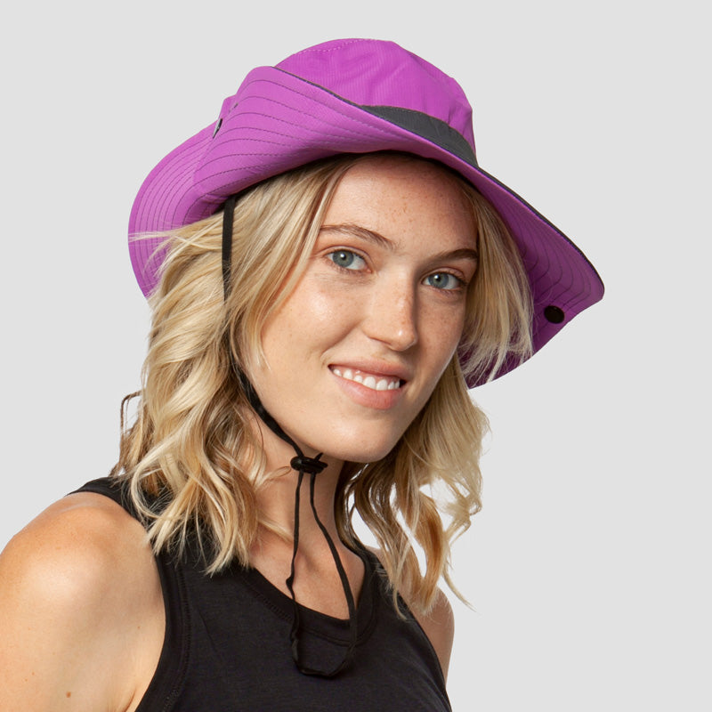 Breathable UV Protection Women's Sun Hat Foldable with Ponytail Opening – Liane (Buy 1, Get 1 FREE)-Purple-Nora Luxe