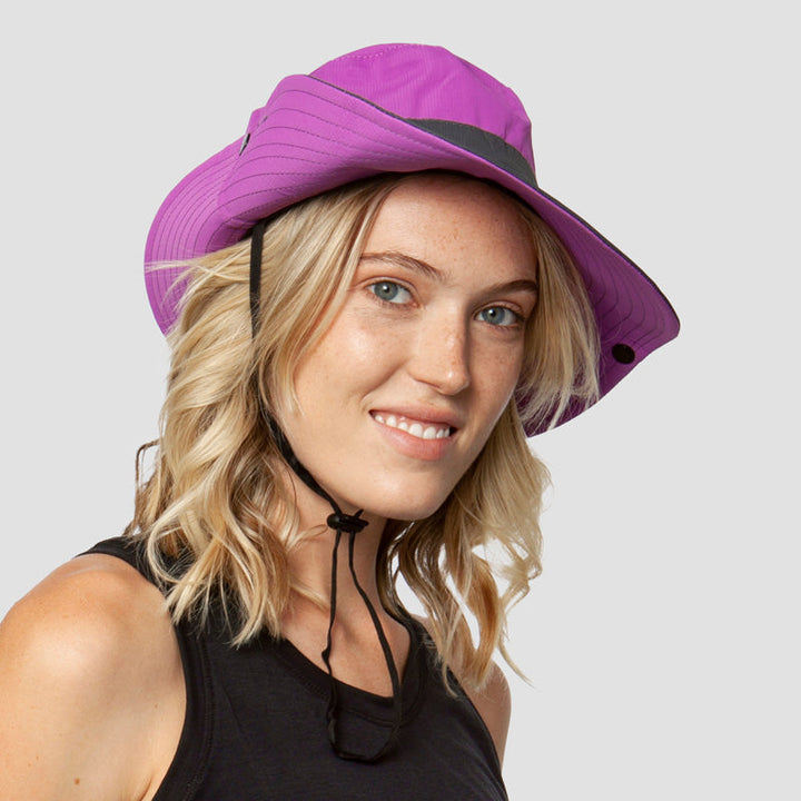 Breathable UV Protection Women's Sun Hat Foldable with Ponytail Opening – Liane (Buy 1, Get 1 FREE)-Red-Nora Luxe