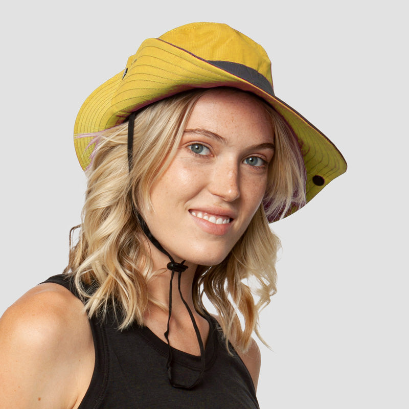 Breathable UV Protection Women's Sun Hat Foldable with Ponytail Opening – Liane (Buy 1, Get 1 FREE)-Yellow-Nora Luxe