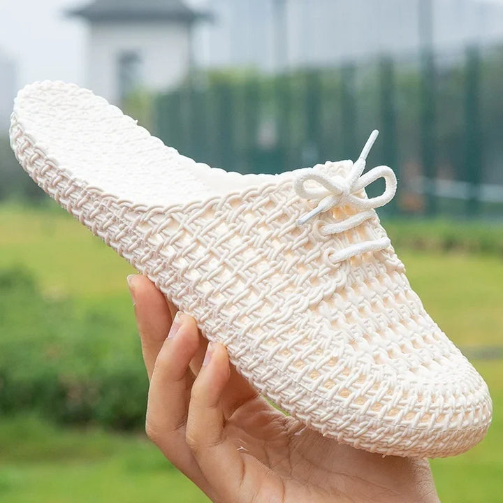 Breathable women's outdoor loafers with open toe – Linaya-Pink-4-Nora Luxe