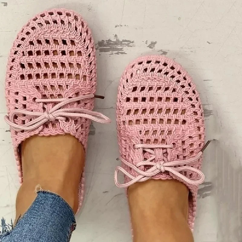 Breathable women's outdoor loafers with open toe – Linaya-Pink-4-Nora Luxe