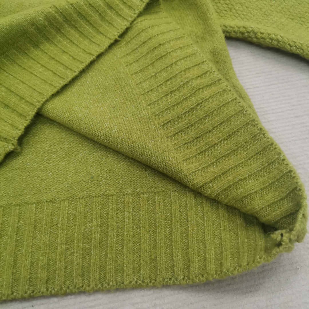 Bright Green, Oversized Knitted Turtleneck - HerbstGlanz-S (4-6)-Nora Luxe