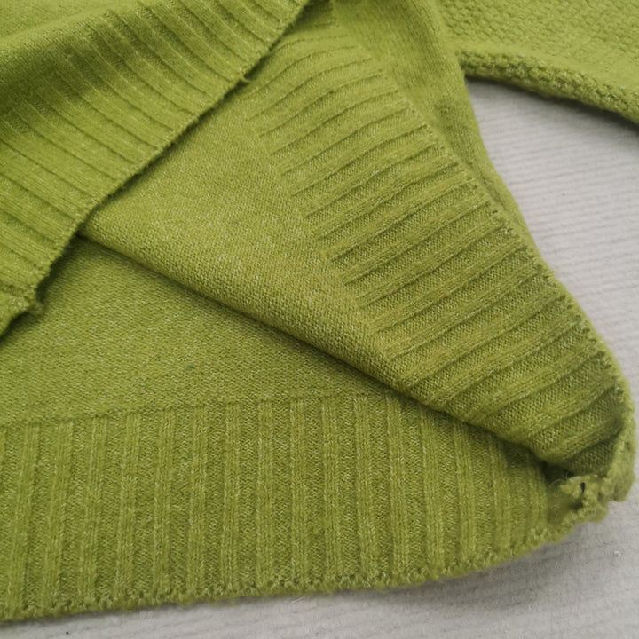 Bright Green, Oversized Knitted Turtleneck - HerbstGlanz-S (4-6)-Nora Luxe