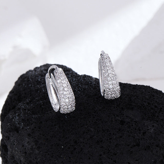 Brilliant Earrings | Dazzling Statement Jewellery-Crystallized Gold-Nora Luxe