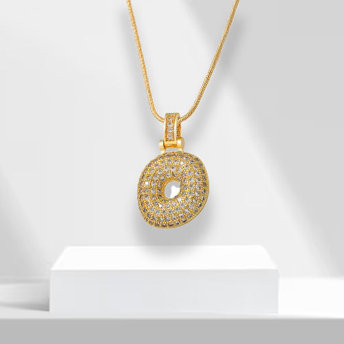 Bubble Letters Necklace with Pendant - LuxeLette-O-Nora Luxe