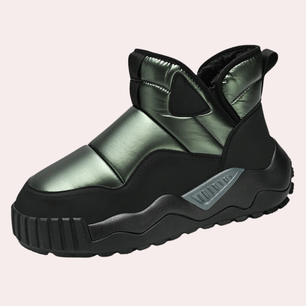 Buckle Winter Boots for Men - NordicTrail-Green-6.5-Nora Luxe