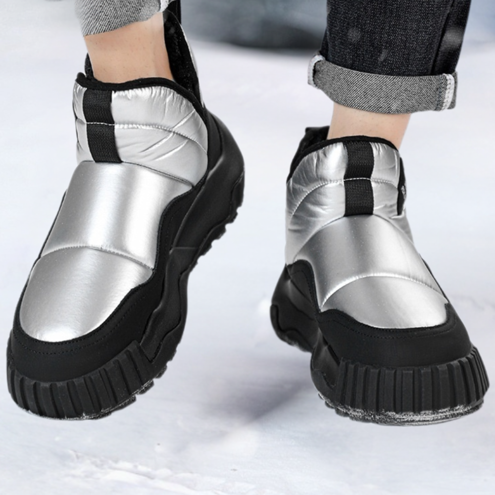 Buckle Winter Boots for Men - NordicTrail-Silver-6.5-Nora Luxe