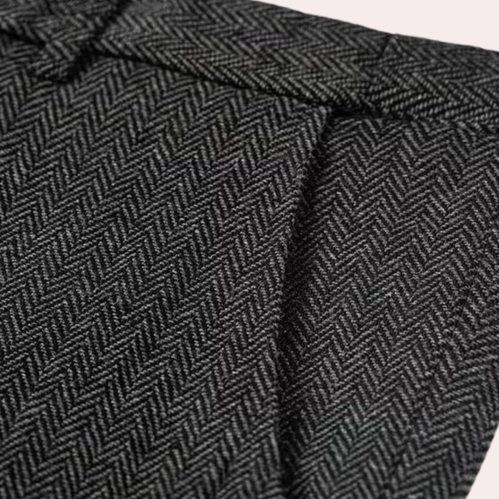 Business Stylish Three-Piece Suit for Men - Dorian-Black-S-Nora Luxe