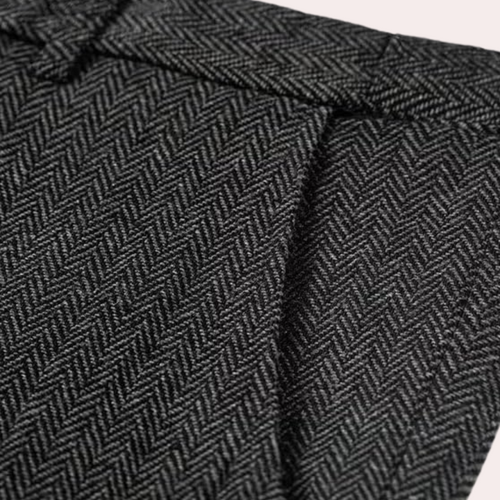 Business Stylish Three-Piece Suit for Men - Dorian-Black-S-Nora Luxe