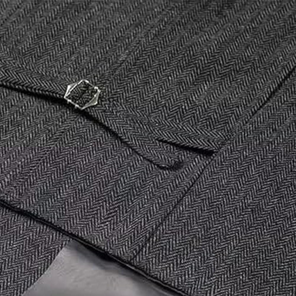 Business Stylish Three-Piece Suit for Men - Dorian-Black-S-Nora Luxe
