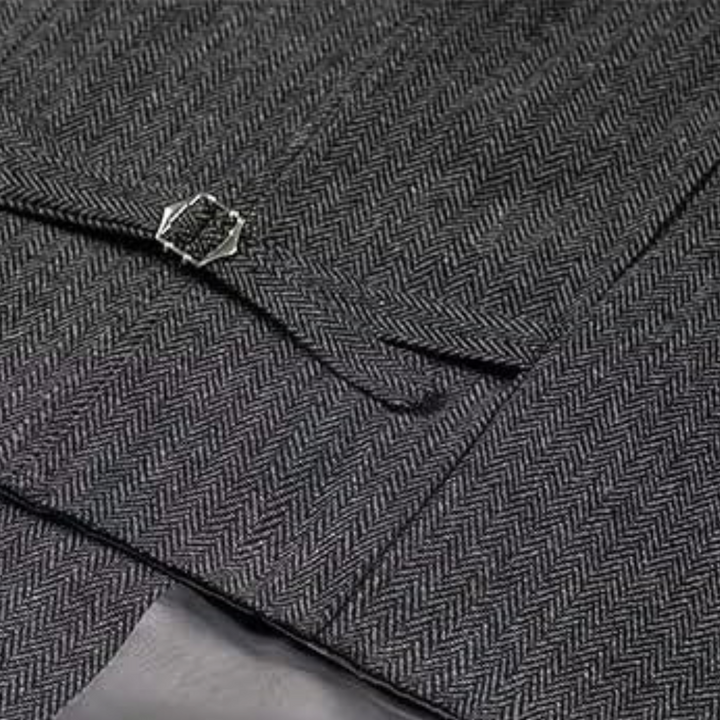 Business Stylish Three-Piece Suit for Men - Dorian-Black-S-Nora Luxe
