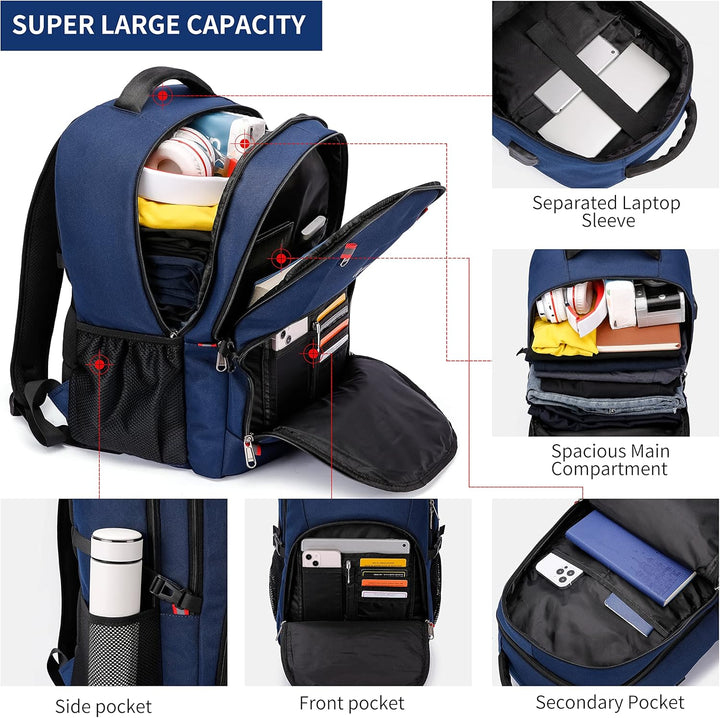 AA NOT AVAIALBLE Water-Resistant Laptop Backpack with USB Port & Anti-Theft Design – TechPro (1+1 FREE Limited Promo)