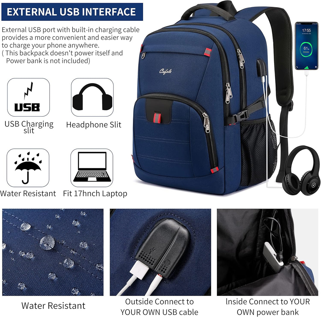 AA NOT AVAIALBLE Water-Resistant Laptop Backpack with USB Port & Anti-Theft Design – TechPro (1+1 FREE Limited Promo)