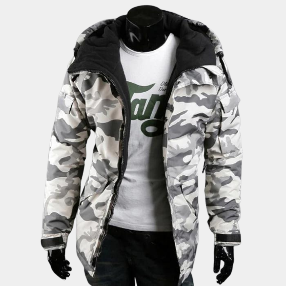 Camouflage Jacket for Men - Rafael-White-S-Nora Luxe