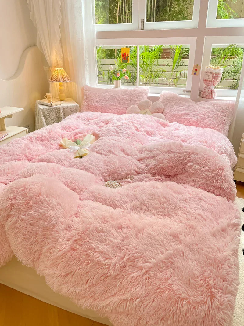 Candy-Colored Soft Duvet Cover - FluffCandy-Dark Gray-59.06 inches bed-Nora Luxe