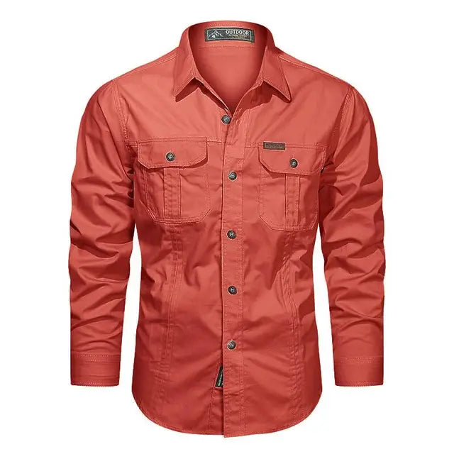 Cargo Shirt - Senn-Red-S-Nora Luxe