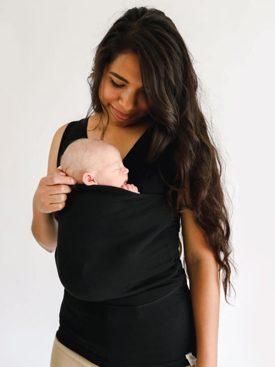 Carrying Wrap T-Shirt - CarryEase-Black-Mama-S-Nora Luxe