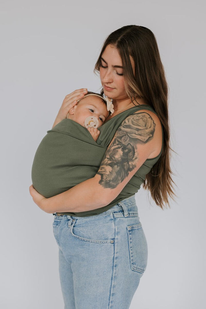 Carrying Wrap T-Shirt - CarryEase-Olive Green-Mama-S-Nora Luxe