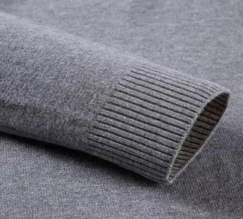 Cashmere Men's Sweater – Silvano-Beige-S-Nora Luxe