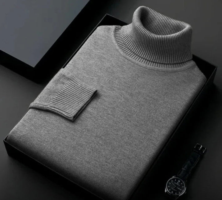 Cashmere Men's Sweater – Silvano-Gray-S-Nora Luxe