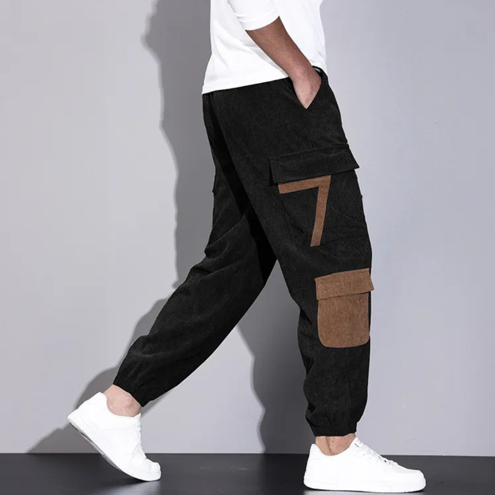 Casual Baggy Cargo Trousers for Men - Zane-Black-XS-Nora Luxe