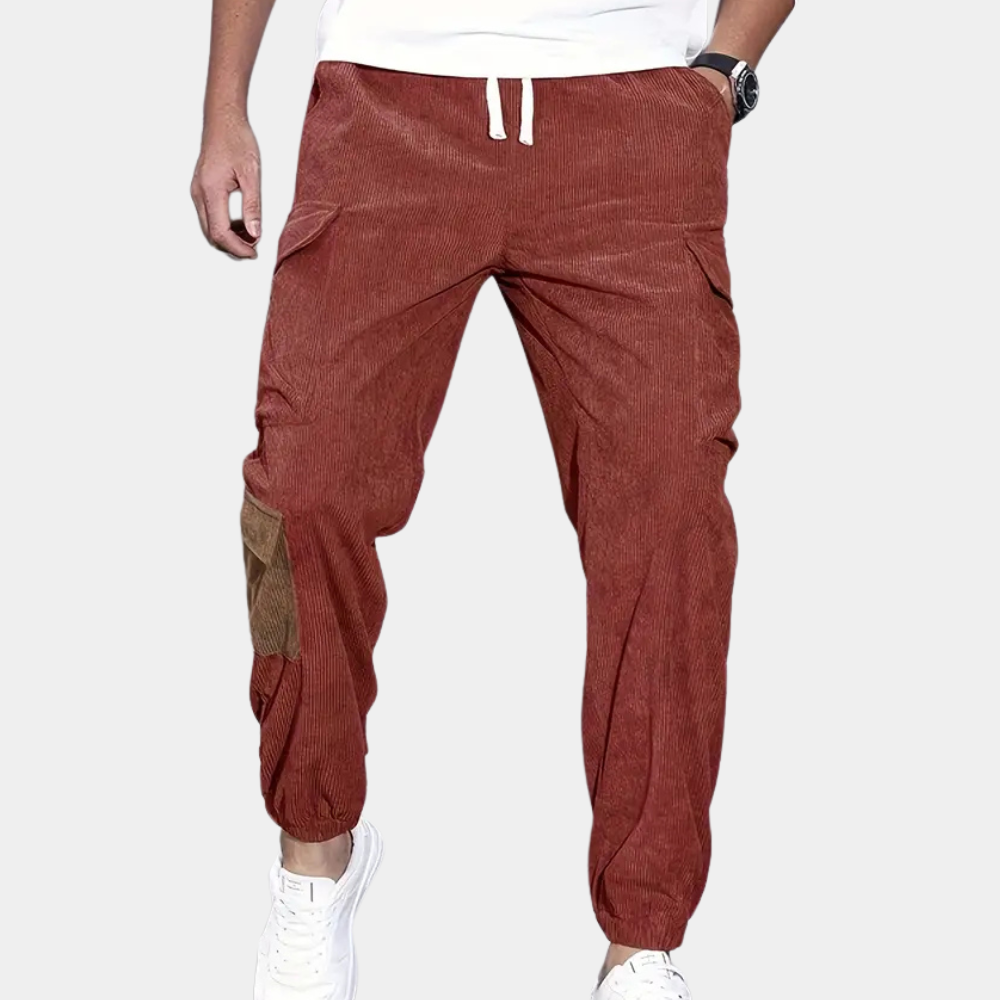 Casual Baggy Cargo Trousers for Men - Zane-Red-XS-Nora Luxe