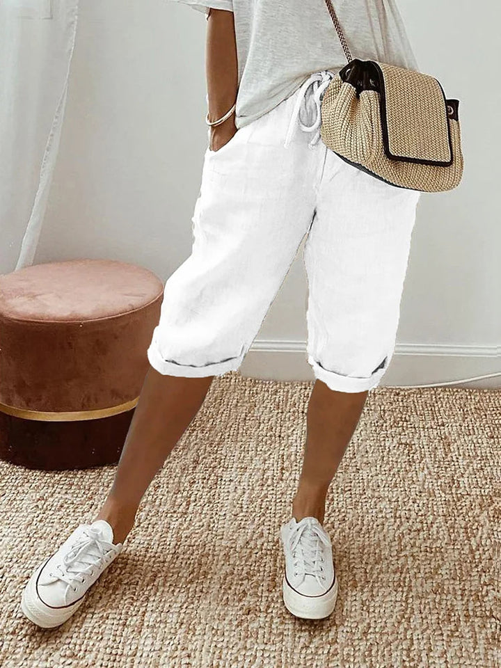 Casual Capri Trousers for Women – Sophie-White-S-The Livary