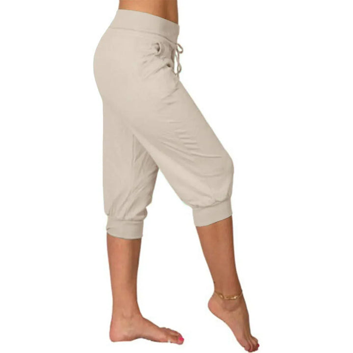 Casual capri trousers - Luna-Beige-S-Nora Luxe