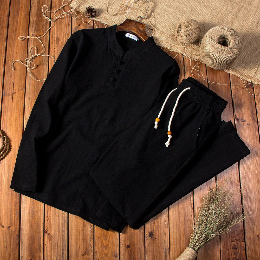 Casual Comfortable Men's Outfit - Ethan-Black-M-Nora Luxe