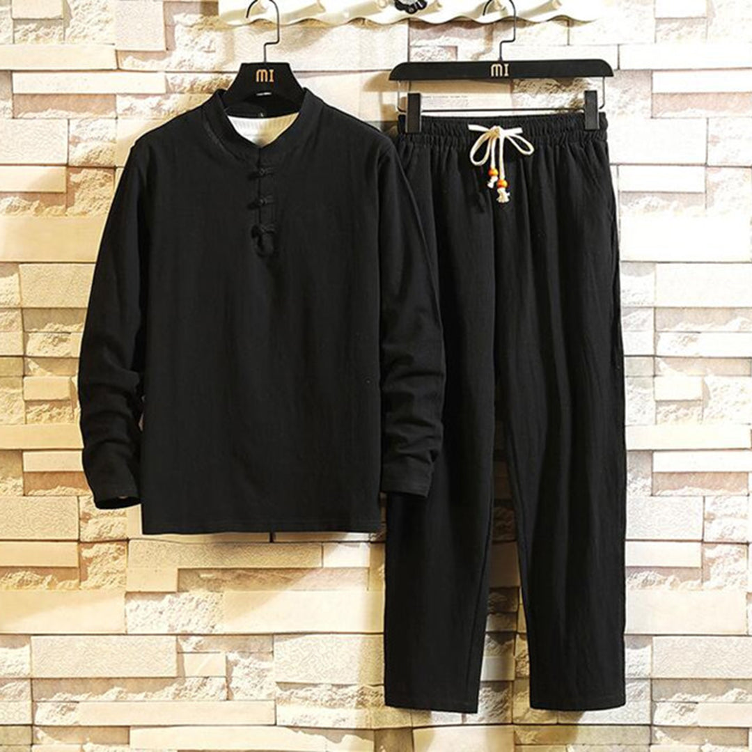 Casual Comfortable Men's Outfit - Ethan-Black-M-Nora Luxe
