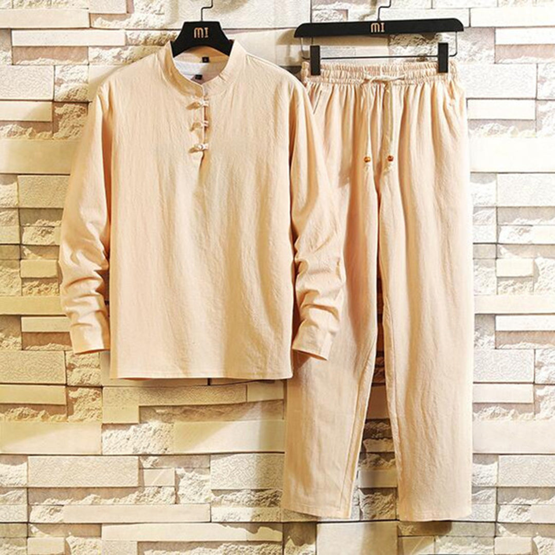 Casual Comfortable Men's Outfit - Ethan-Khaki-M-Nora Luxe