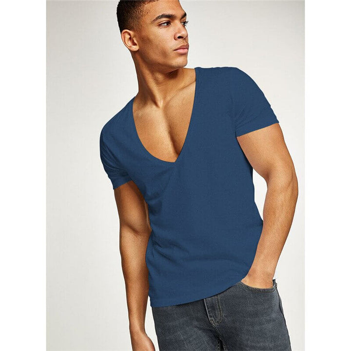 Casual & Figure-hugging Men's V-neck T-shirt – Jonas-Black-S-Nora Luxe