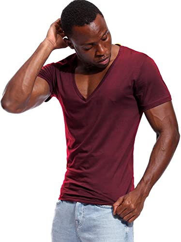 Casual & Figure-hugging Men's V-neck T-shirt – Jonas-Black-S-Nora Luxe